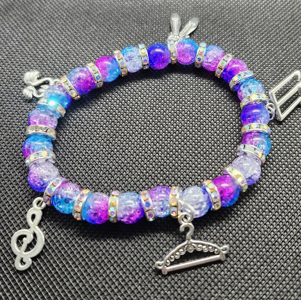 Dance ballerina charm bracelet